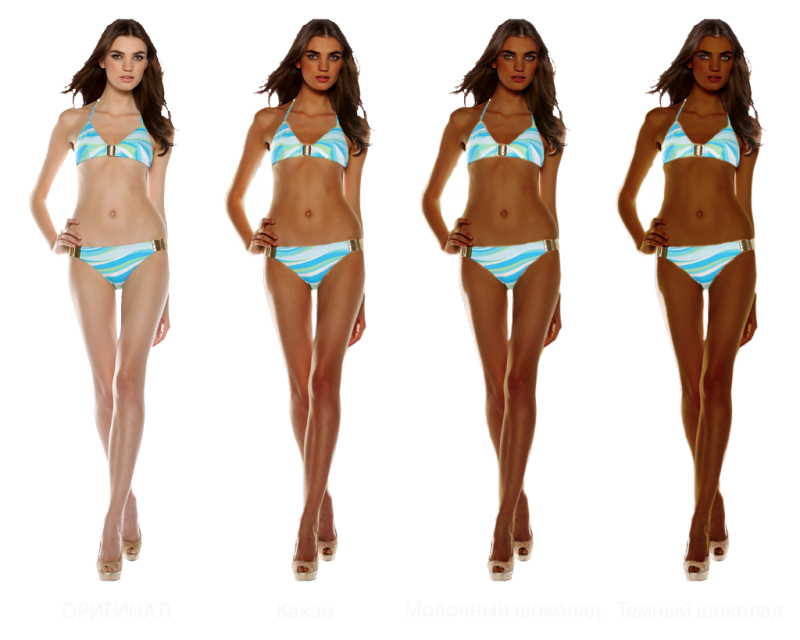 Моментальный автозагар - Какао, Молочный шоколад, Темный шоколад